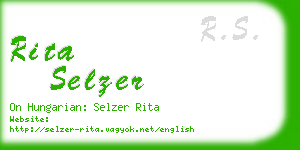 rita selzer business card